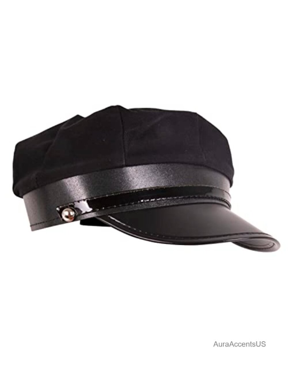 Chauffeur Hat 100% Pure Cotton Vinyl Brim Peaked Beret Costume Limo Driver Taxi